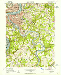 Mc Keesport 1953 topographic map thumbnail