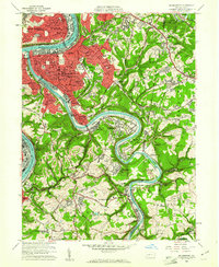 Mc Keesport 1960 topographic map thumbnail