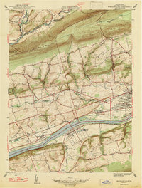 Mifflinville 1947 topographic map thumbnail