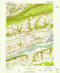 Mifflinville 1954 topographic map thumbnail