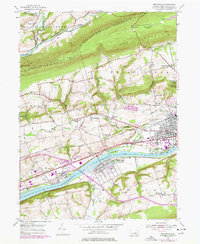 Mifflinville 1954 topographic map thumbnail