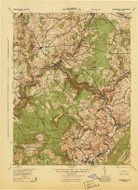 Meyersdale 1944 topographic map preview
