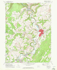 Meyersdale 1968 topographic map thumbnail