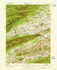 Mifflinburg 1953 topographic map thumbnail