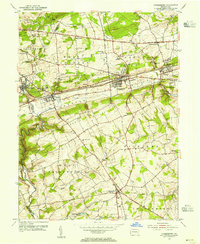 Parkesburg 1953 topographic map thumbnail