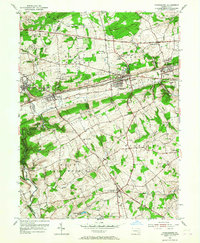 Parkesburg 1953 topographic map thumbnail