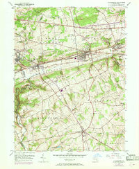 Parkesburg 1953 topographic map thumbnail