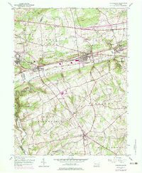 Parkesburg 1953 topographic map thumbnail