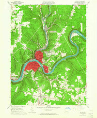 Oil City 1963 topographic map thumbnail