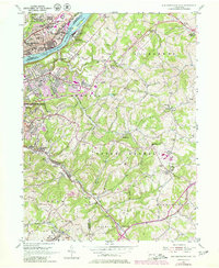 New Kensington East 1953 topographic map thumbnail