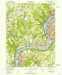 New Kensington West 1953 topographic map thumbnail