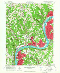 New Kensington West 1960 topographic map thumbnail