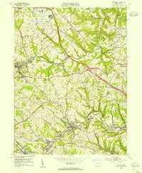 Oakdale 1953 topographic map thumbnail