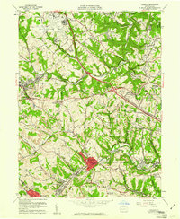 Oakdale 1960 topographic map thumbnail
