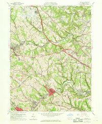Oakdale 1960 topographic map thumbnail