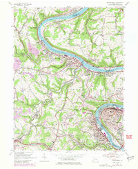 Monongahela 1954 topographic map thumbnail