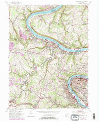 Monongahela 1954 topographic map thumbnail