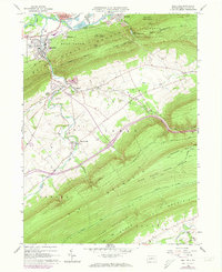 Mill Hall 1965 topographic map preview