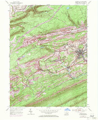 Minersville 1955 topographic map thumbnail