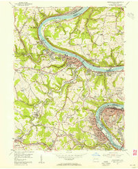 Monongahela 1954 topographic map thumbnail