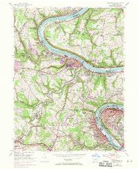 Monongahela 1954 topographic map thumbnail