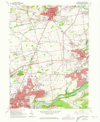 Nazareth 1964 topographic map thumbnail