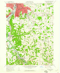New Castle South 1958 topographic map thumbnail