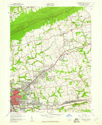 Harrisburg East 1947 topographic map thumbnail