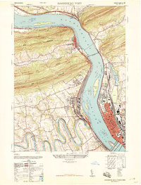 Harrisburg West 1947 topographic map thumbnail