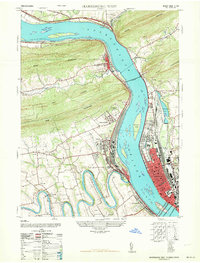Harrisburg West 1963 topographic map thumbnail