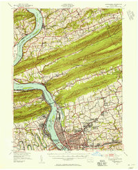 Harrisburg 1943 topographic map thumbnail
