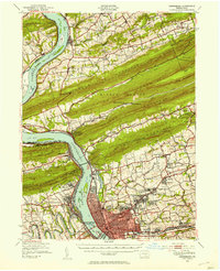 Harrisburg 1943 topographic map thumbnail