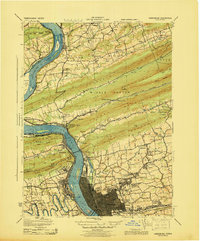 Harrisburg 1943 topographic map thumbnail