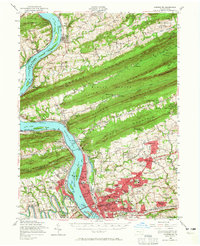 Harrisburg 1956 topographic map thumbnail