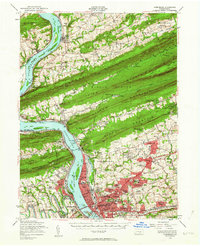 Harrisburg 1956 topographic map thumbnail