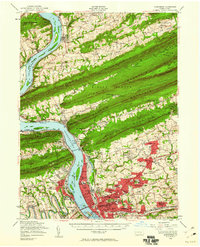 Harrisburg 1956 topographic map thumbnail