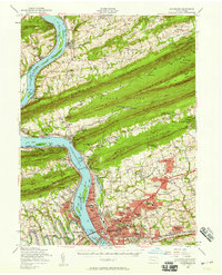 Harrisburg 1956 topographic map thumbnail