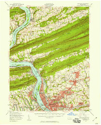 Harrisburg 1956 topographic map thumbnail