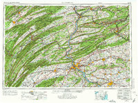 Harrisburg 1957 topographic map thumbnail