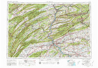 Harrisburg 1957 topographic map thumbnail