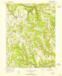 Hookstown 1954 topographic map thumbnail