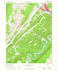 Huntingdon 1963 topographic map thumbnail
