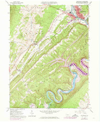 Huntingdon 1963 topographic map thumbnail