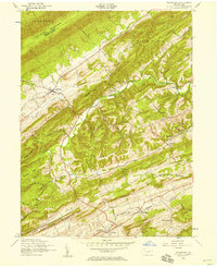 Ickesburg 1952 topographic map thumbnail