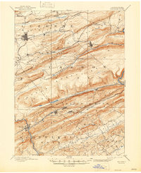 Hazleton 1893 topographic map thumbnail