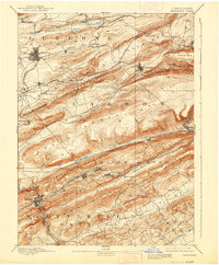 Hazleton 1893 topographic map thumbnail