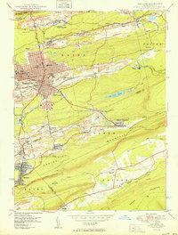 Hazleton 1950 topographic map thumbnail