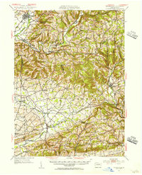 Hughesville 1953 topographic map thumbnail