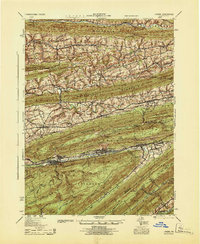 Lykens 1943 topographic map thumbnail