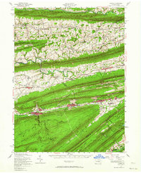 Lykens 1955 topographic map thumbnail